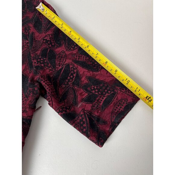 Maeve ANTHROPOLOGIE Women’s Elorn Burgundy Black Lace Ruched Dress Size 6 Goth - Picture 11 of 15